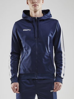 Craft Kapuzenpullover Hoodie Fullzip Pro Control navyblau/weiss Herren